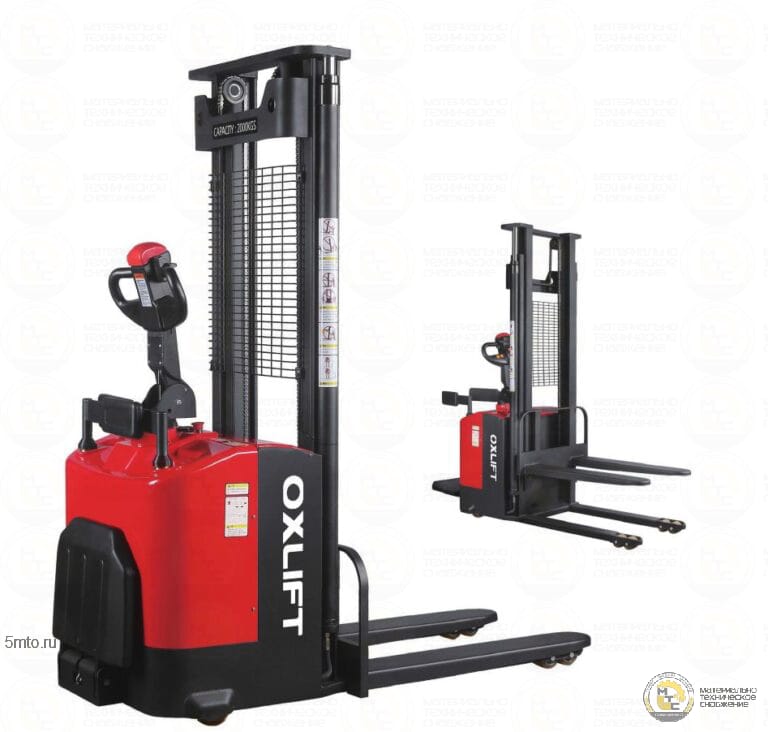 Самоходный штабелер с платформой оператора OXLIFT BX 2036H 2000/3600 с двумя гидроузлами