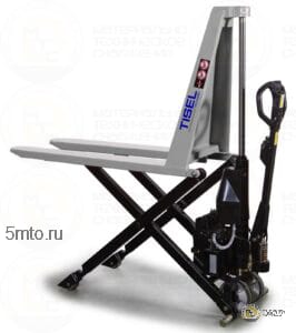 Ручная гидравлическая тележка (рохля) Tisel Technics TX10 E с электроподъемом