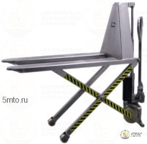 Ручная гидравлическая тележка (рохля) Tisel Technics TZX10 INOX (ножничная, нержавеющая сталь)